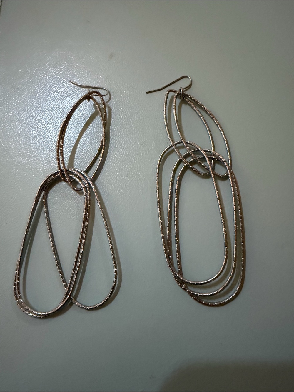 Elegant Silver Multi-Loop Drop Earrings